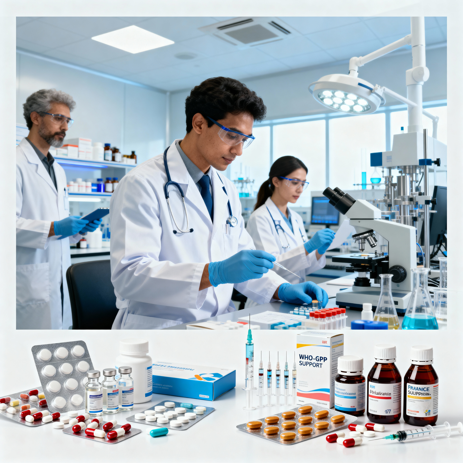 Modern pharmaceutical manufacturing facility